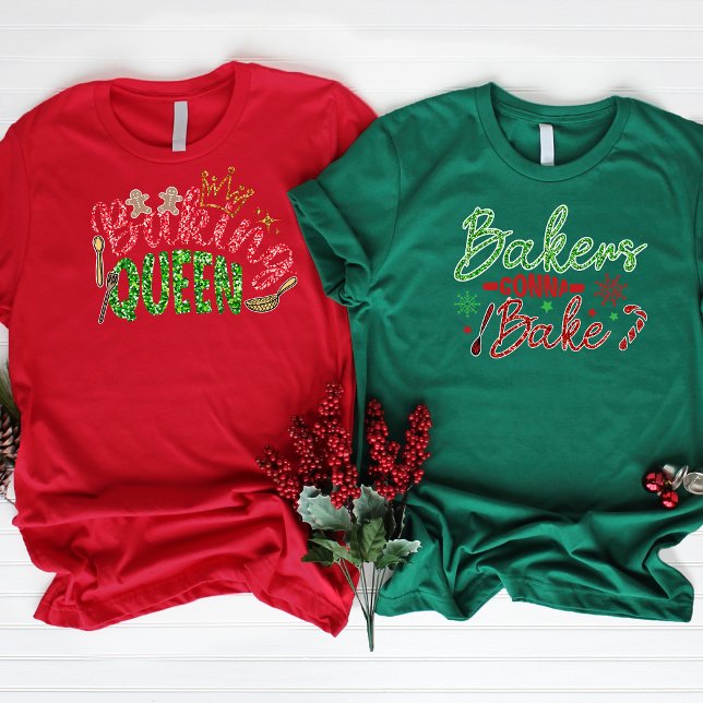 Bakers Gonna Bake Personalized Glitter Bling T-Shirt (Creator Uploaded)