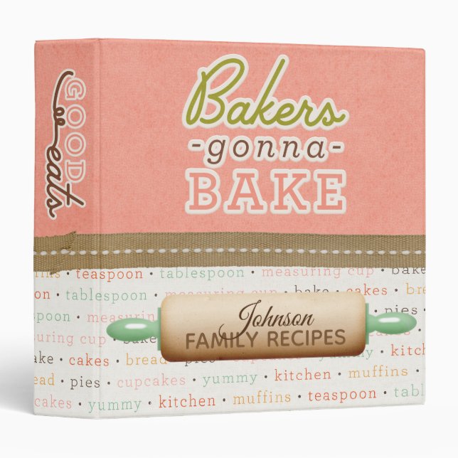 Bakers Gonna Bake Recipe Binder (Front/Spine)