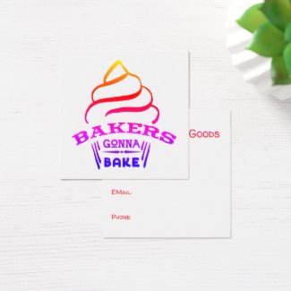 Bakers Gonna Bake Square Business Card