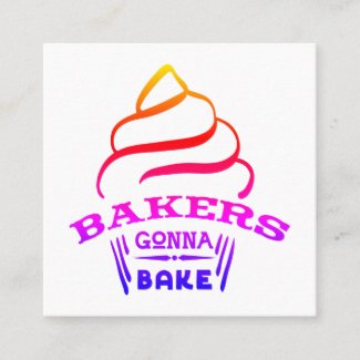 Bakers Gonna Bake Square Business Card