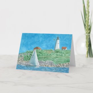 Baker's Island Lighthouse Greeting Card