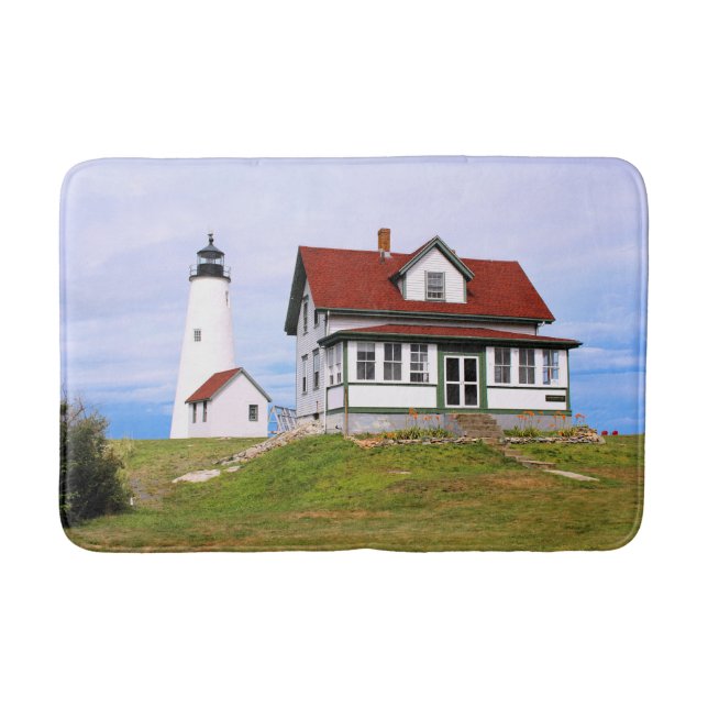 Bakers Island Lighthouse, Massachusetts Bath Mat (Front)