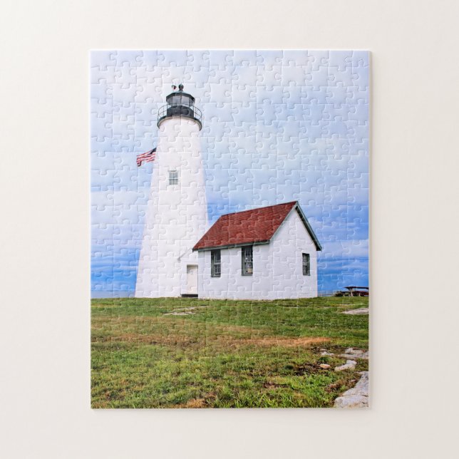 Bakers Island Lighthouse, Massachusetts MA Puzzle (Vertical)