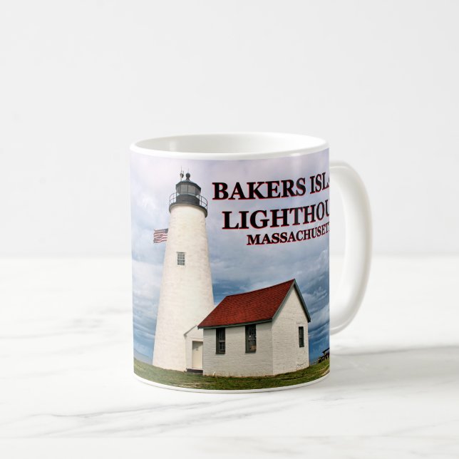 Bakers Island Lighthouse, Massachusetts Mug (Front Right)