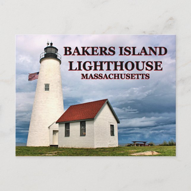Bakers Island Lighthouse, Massachusetts Postcard (Front)