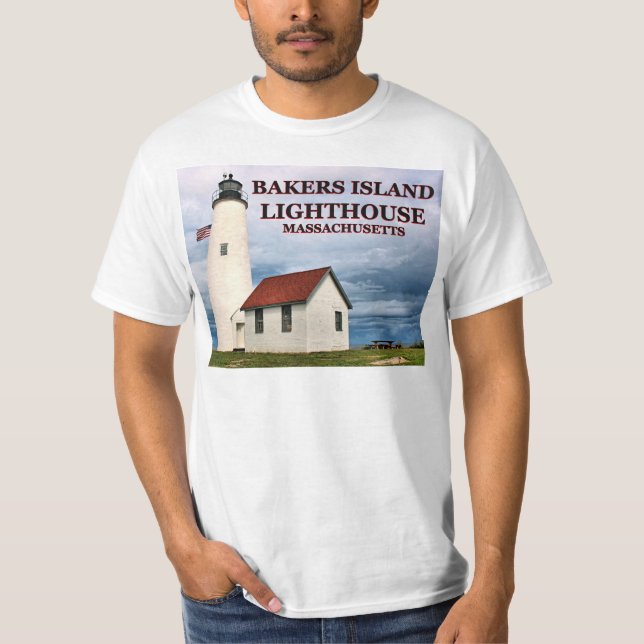 Bakers Island Lighthouse, Massachusetts T-Shirt (Front)