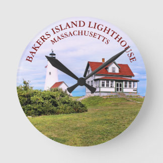 Bakers Island Lighthouse Massachusetts Wall  Clock