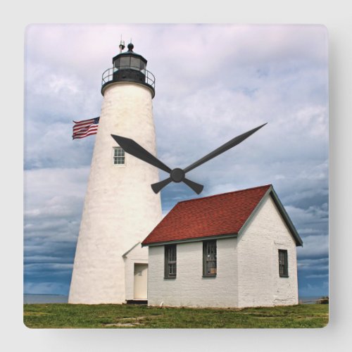 Bakers Island Lighthouse Massachusetts Wall Clock