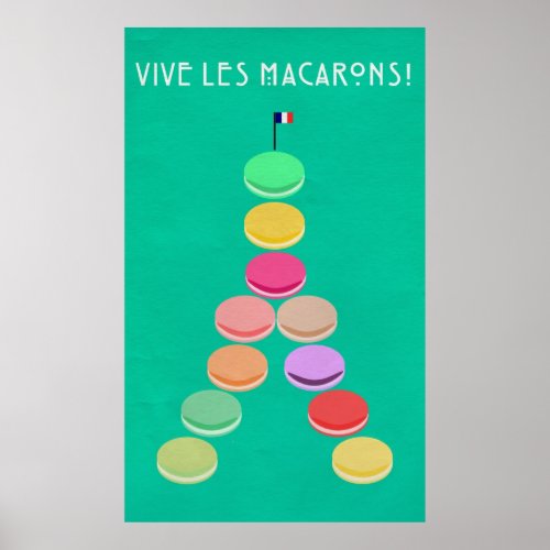 Bakers Joy Collection Macaron Eiffel Tower Poster