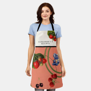 Baker's Kitchen Mixed Berries Coral Apron