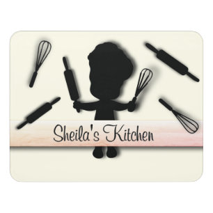 Bakers Kitchen with Name Door Sign