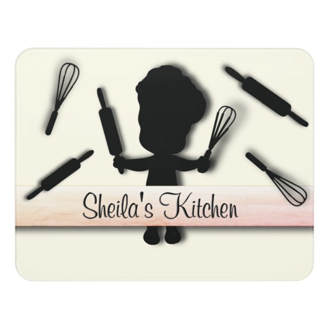 Bakers Kitchen with Name Door Sign (Contemporary Front)