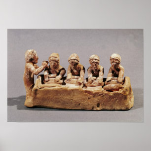 Bakers kneading dough at Thebes Poster