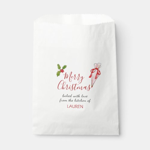 Bakers Merry Christmas holiday Gift Tags Favor Bag