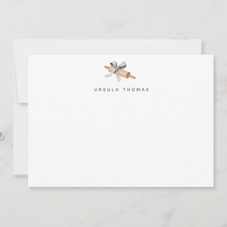 Baker's Rolling Pin & Bow Personalized Note Card