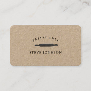 Bakers Rolling Pin Professional Modern Minimalist Business Card