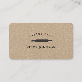 Bakers Rolling Pin Professional Modern Minimalist Business Card