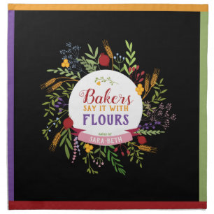 Bakers Say it with Flours Artisan Dough Cover and Cloth Napkin