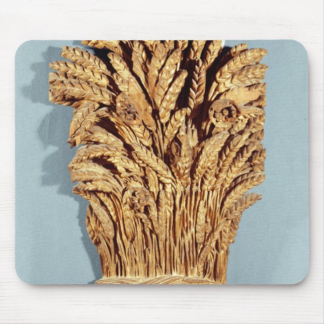 Baker's sign with ears of wheat and flowers mouse pad (Front)