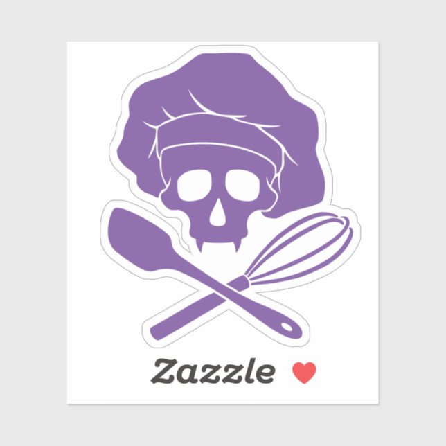 Baker's Skull with Toque Sticker (Sheet)