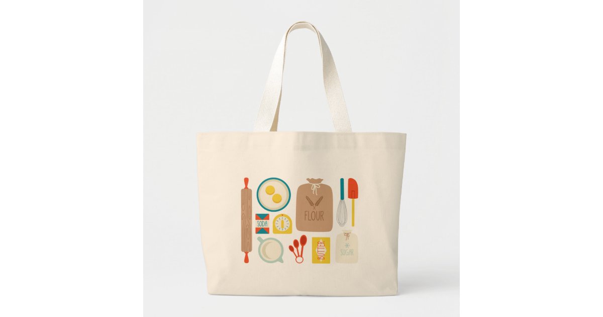 Baker's Supplies Large Tote Bag | Zazzle