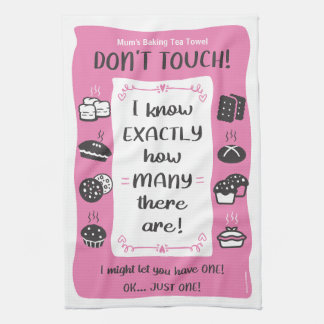 Baker's Tea Towel Gran, Dad, Mom, Gift (Pink) 
