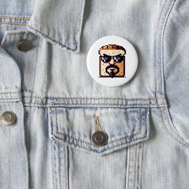 Baker's Thug Life - Unique Bread Making Art Button (In Situ)