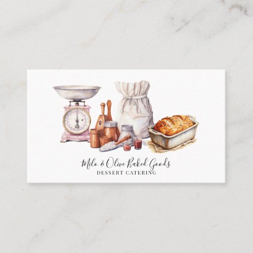 Bakers Tools Bakery Pastry Chef  Business Card
