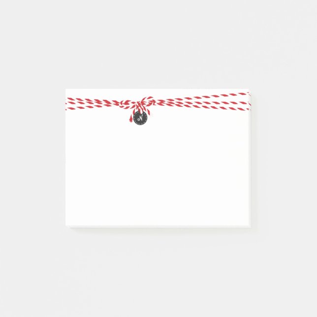 Bakers twine Christmas Post-it note pad (Front)