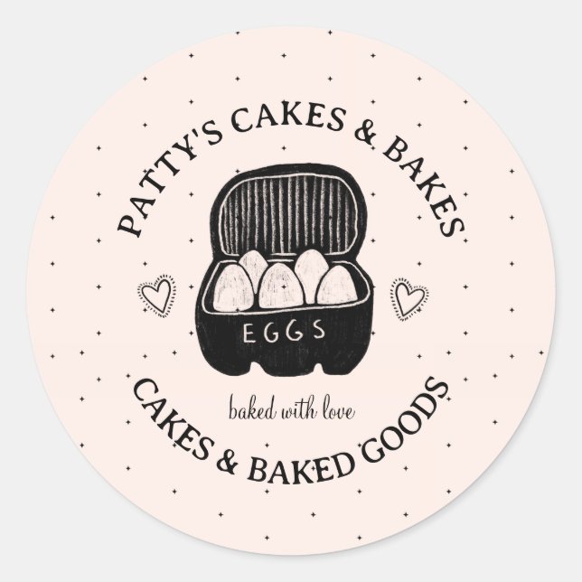 Baker's Utensils Bakery Logo Pink Black Label (Front)