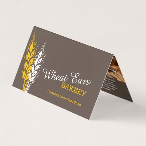 Bakers wheat brown yellow delivery business menu