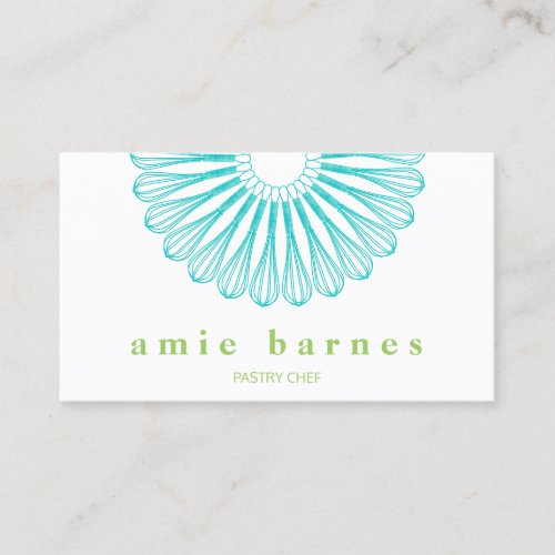 Bakers Whisk Logo Catering Bakery Chef Business Card