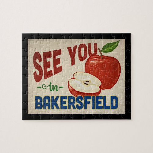 Bakersfield California Apple _ Vintage Travel Jigsaw Puzzle