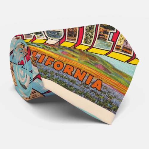 Bakersfield California CA Large Letter Postcard Neck Tie