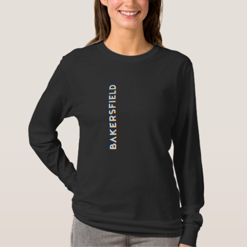 Bakersfield California CMYK Glitch Type T_Shirt