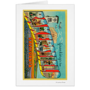Bakersfield, California - Large Letter Scenes Cards