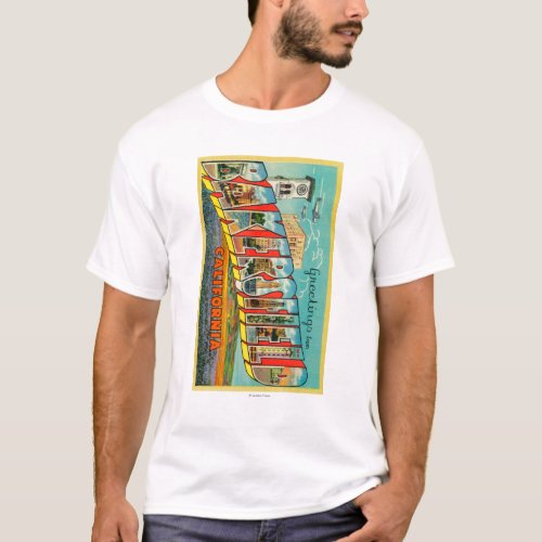 Bakersfield California _ Large Letter Scenes T_Shirt