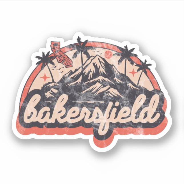 Bakersfield, California Sticker (Front)