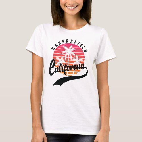 Bakersfield California Sunset Womens T_Shirt