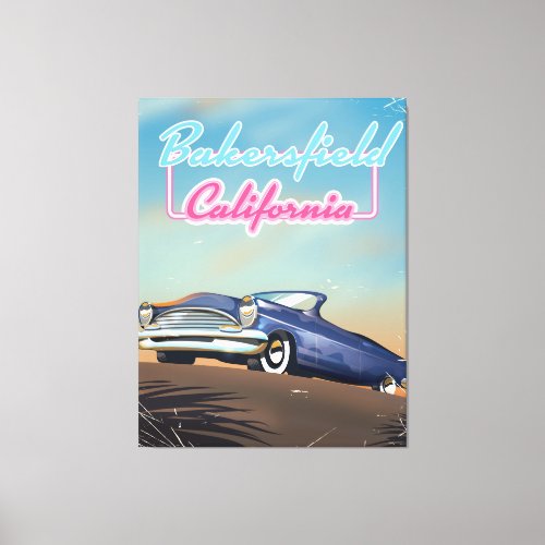 Bakersfield California travel poster Canvas Print