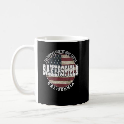 Bakersfield California  Vintage American flag  Coffee Mug