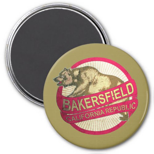 Bakersfield California vintage bear magnet