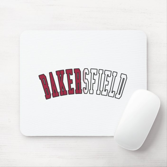 Bakersfield in California State Flag Colors Mousepad