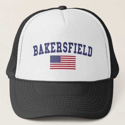 Bakersfield US Flag Trucker Hat