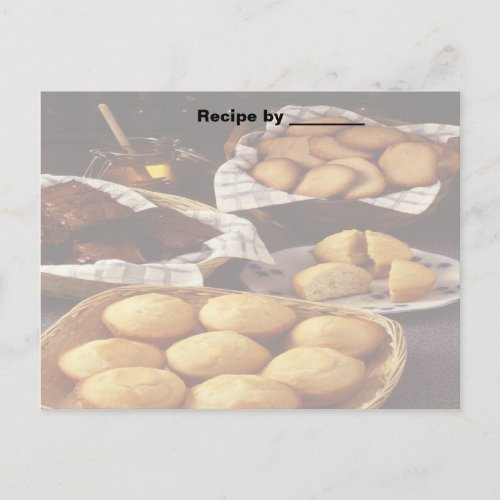 Bakery and Breads Recipe Blank Card