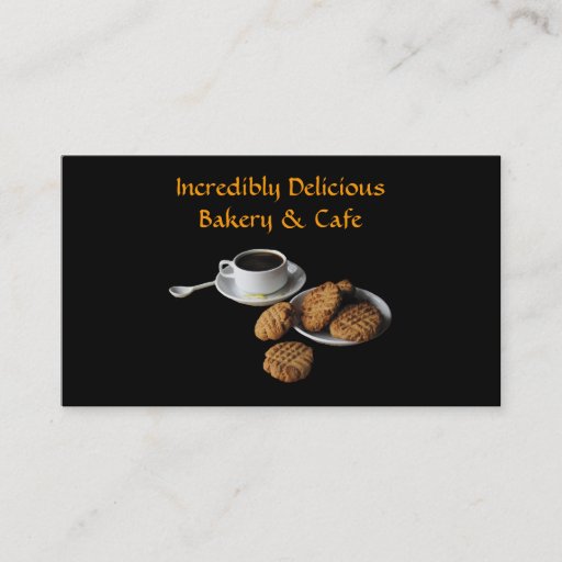 Customizable Bakery and Cafe Business Cards