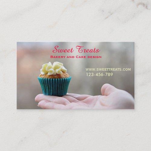 Bakery and cake design Sweet Treats Business Card