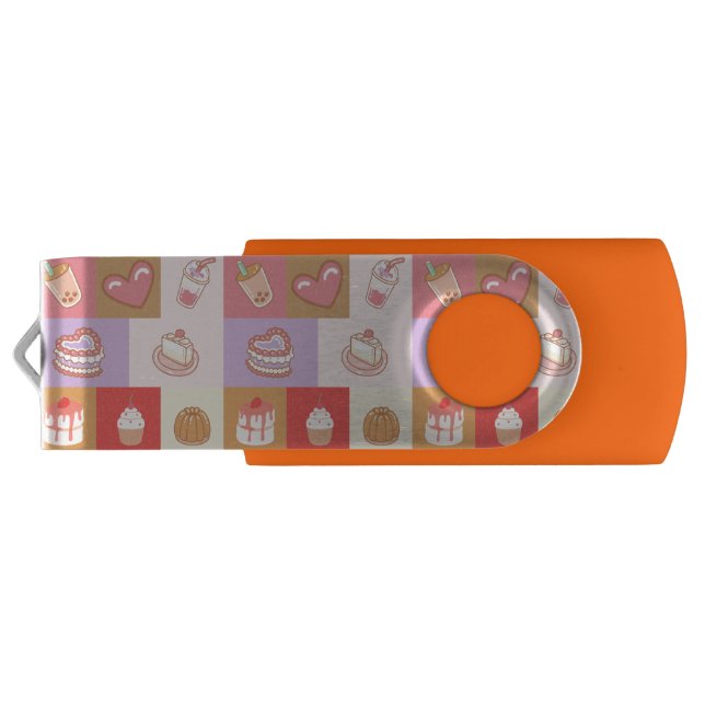 Bakery and cake pattern flash drive (Back)