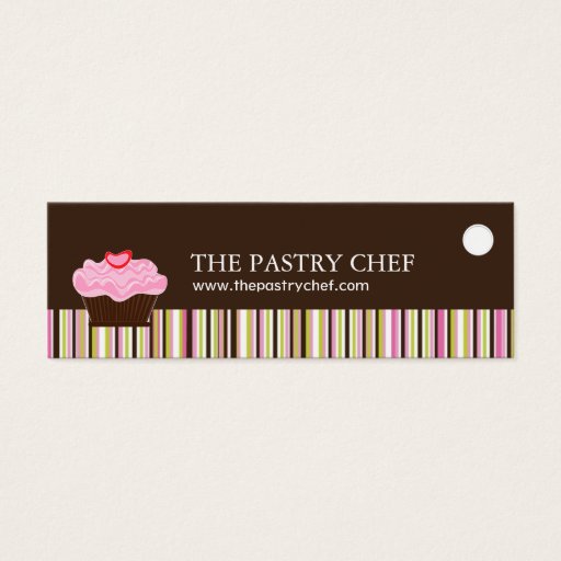 Customizable Bakery and Cupcake Packaging Tags Business Card
