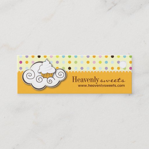 Customizable Bakery and Cupcake Packaging Tags Business Card Template